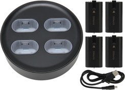 Resim ciciglow Denetleyici Pil Paketi Şarj Cihazı, One X S One Elite Serisi Için Denetleyici Pil Paketi Şarj İstasyonu, 4x800mAh Şarj Edilebilir Piller 