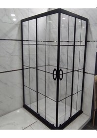 Resim Nokta Duşakabin Karolaj Desen Teknesiz Duşakabin Şeffaf 