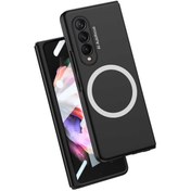 Resim ZORE Galaxy Z Fold 3 Kılıf Wireless Şarj Özellikli Kıpta Magsafe Kılıf 