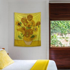 Resim Sunflowers - Ayçiçekleri Duvar Örtüsü - 100 cm x 135 cm 