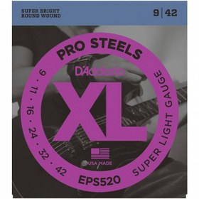 Resim D'Addario EPS520 Pro Steels Elektro Gitar Teli (9-42) 