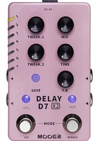 Resim Mooer D7 X2 Stereo Delay Pedalı M722 
