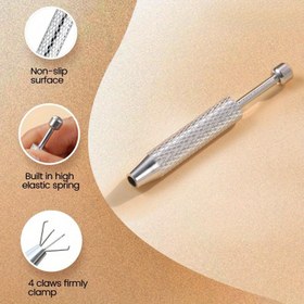 Resim 2D Düz, Piercing Taper Topuz Tutucu Alet Takı Değiştirme Ucu Paslanmaz Çelik Düz Arka Küpe Uygulama Aparatı İpliksiz Yerleştirme Pimi Kulak Burun Dudak Piercing Seti 