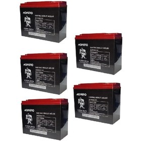 Resim Monero 12v-20 Amper Dik E-bıke Akü 5'lü Paket 24 Amper Ebatlarında Ebatlar: 180 X 78 X 170mm 