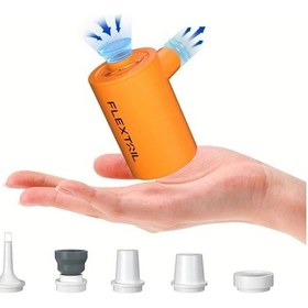 Resim Motion003 Flextaılgear Max 2024 Taşınabilir Hava Pompası Turuncu 300ldakika 1600mah Bataryalı Şişirme Çıkarma Hava Yatakları Uyku Pedleri İçin 