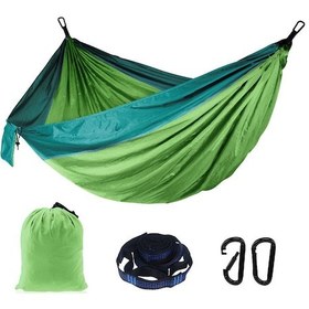 Resim Qingmipy 2 Kişilik 210t Nilon Vadi Kumaşı Çadırlıklı Açık Yeşil+koyu Yeşil Renkli 250kg Yüke Dayanıklı Ultra Hafif Taşınabilir Kamp Çadırı Yeşil 