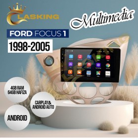 Resim ClasKing FORD FOCUS Uyumlu 1 1998-2005 4 GB RAM 64 GB HAFIZA ANDROID MULTIMEDIA TEYP CRPLY SİYAH 