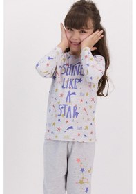 Resim Rolypoly 2595 Shine Like A Star Karmelanj Kız Çocuk Pijama Takımı 001 