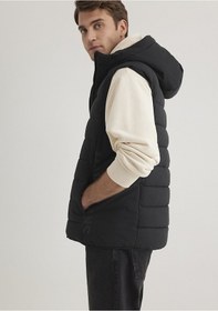 Resim Mavi - Mavi Jeans Detaylı Kapüşonlu Siyah Yelek 0110554-900 Siyah 