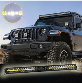 Resim Off-road Premium Tavan Led Bar 105 Cm Beyaz Işık Projektör Drl Gündüz Led Metal Gövde 12-24v 