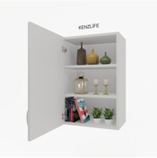 Resim Zkenzlife mutfak dolabı irem 060.060.32 byz 2 raflı kapaklı ofis banyo kiler evrak kitaplık 