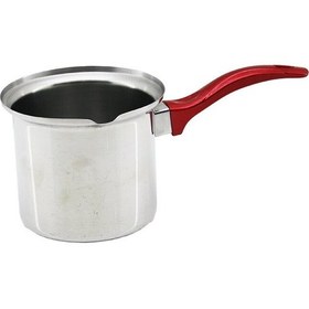 Resim No-4 Çelik Cezve Kırmızı Kulp 4989 