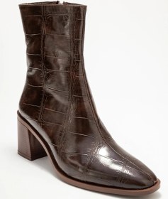 Resim Luvi Shoes Chara Kahverengi Baskı Kadın Kalın Topuklu Bot kahverengi 