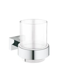 Resim Grohe Essentials Cube Tutamaçlı Cam Fırçalık, Krom, 40755001 Krom 