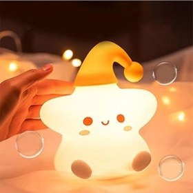 Resim Yıldız Figürlü Pofuduk Led Gece Lambası - Yumuşak Dokulu Masaüstü Aydınlatma, Çocuk Odası Ve Dekoratif Şarjlı Ortam Işığı 5250 Diğer 