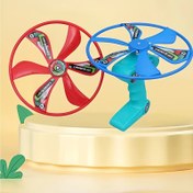Resim El ile çekilen dev bambu dragonfly oyuncak, dönen uçan disk, ilkbahar dış mekan gezisi için uygun, ebeveyn etkileşimli uçan makine, dış mekan dönen disk 