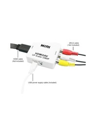 Resim Hdmi To Rca 1080P Tos Av Çevirici Dönüştürücü Hd 1080P Mini Hdmi2 