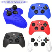 Resim Xbox Series S/X için Silikon Kılıf, Xbox Series S/X için Yumuşak Kauçuk Kapak, Xbox Series S/X Kontrol Cihazı için Başparmak Tutma Kapakları ile Silikon Koruyucu Kapak Yumuşak Kauçuk Kılıf (Siyah/ Mavi/ Kırmızı/ Beyaz), Koruyucu Kapak, Kaymaz Kapak ve Şapka 