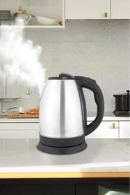 Resim TECHNOMEN Otomatik Elektrikli Demlikli Çelik Su Isıtıcı Makinesi 1,8L 