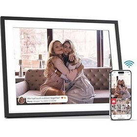 Resim Arktronic 16.7 Inc Büyük Dijital Resim Çerçevesi Wifi, 32 GB 1280X960 Hd -Siyah 