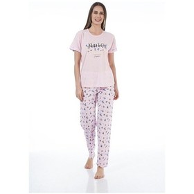 Resim Estiva 22122 Kadın Kısa Kollu Viskon Pijama Takımı 