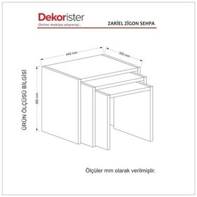 Resim Dekorister Zariel Zigon Sehpa Beyaz 