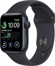 Resim Apple Watch SE 2 (2023) GPS + Cellular 44 MM Alüminyum Kasa M/L MIDNIGHT (Gece Yarısı) Akıllı Saat (Apple Türkiye Garantili) 