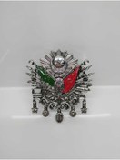 Resim AKSESUAR DEPOSU Osmanlı Tuğrası Vidalı Krom Renk Küçük Boy 