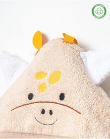 Resim Zürafalı Bornoz Bej 