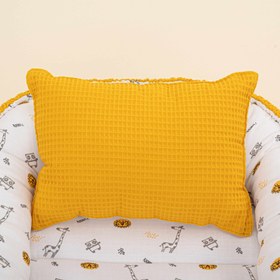 Resim Babynest ve Yastık - Çift Taraflı - Hardal Petek - Zürafa 