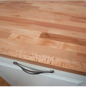 Resim Masif Ahşap Kayın Mutfak Tezgahı 