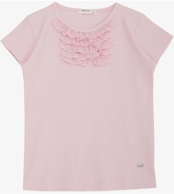 Resim Breeze Kız Çocuk Tişört Güpürlü Fitilli 4-8 Yaş, Pembe-pembe Pembe 