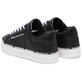 Resim Versace Kadın Fondo Court 88 Dis. 23 Yazı Logolu Şeritli Sneaker - Siyah 