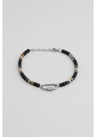 Resim So Chic Jasper Ve Hematit Taşlı 23 Cm Çelik Erkek Bileklik Çelik 