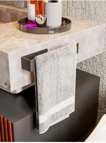 Resim VİYA Paslanmaz Çelik Havluluk Banyo Lavabo Mutfak Mat Siyah 