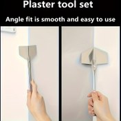 Resim 2 adet Metal Spatula Bıçak Seti - Çimento ve Alçı Boyama için İç ve Dış Köşe Spatulaları, Güç Gerektirmez - Dayanıklı Temizleme ve Düzleştirme Aracı, Çimento Fırça Aracı, Düzleştirme Aracı, Temizleme Aracı, Güç Gerekmez 