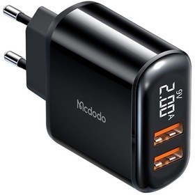 Resim Mcdodo Ch-6330 18w Qc3.0 Dijital Göstergeli Dual Usb Portlu Adaptör 