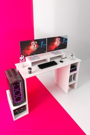 Resim dekoronya Master Oyuncu Masası, Gamer Masa, Çalışma Masası, Ofis Masası 