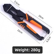 Resim Hombey T8 Çelik Anti-manyetik Ağır Duty El Kesici, Avrupa Stili Düz Uçlu Tel Ve Çelik Demir Kesme Takımı 0.3kg, Mini İkili Renk 