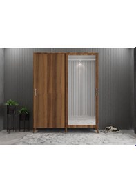 Resim İmaj Sürgülü Portmanto Vestiyer Ceviz - Montaj Dahil 160 Cm 