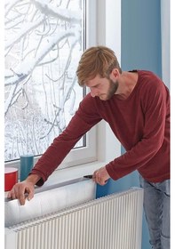 Resim 3 Adet Kalorifer Radyatör Arkalığı Isı Yalıtımı Levhası Petek Arkası Alüminyum Folyo İzolasyon Plaka 