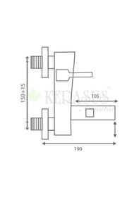 Resim Kerasus Yakut Serisi - Mix Lüx Banyo Bataryası 35ø 