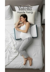 Resim Yatella Çok Fonksiyonlu Hamile Yastığı - Katlanabili Ayarlanabilir - Sırt ve Bel Destekli Hamile Yastığı 