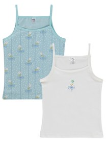 Resim Civil Girls Flower 2-10 Yaş Kız Çocuk 2'li Atlet - Standart / 4-5 Yaş 