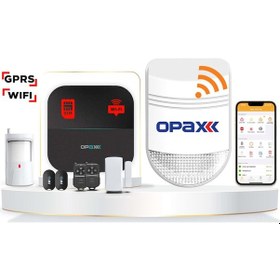 Resim OPAX-W20 GPRS I WIFI & BGR-09 KABLOSUZ SİRENLİ NETWORK ALARM SİST 