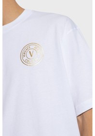 Resim Versace Jeans Couture Erkek T Shirt 76gaht03 Cj00t G03 Beyaz 