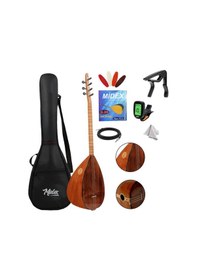 Resim Yonka B-141k Kısa Sap Karaağaç Gövde Kaliteli Gürgen Sap Saz Bağlama Seti 