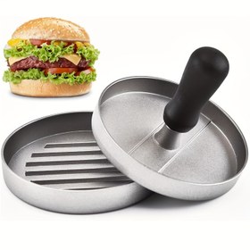 Resim 1-Paket Paslanmaz Çelik Burger Pres Patty Maker Ahşap Saplı - Yapışmaz, 304 Paslanmaz Çelik, Hamburger Patties için Mükemmel, Izgara ve Pişirme için İdeal, Pişirme Temel Gereksinimleri|Modern Mutfak Aracı|Dayanıklı Mutfak Eşyaları 