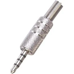 Resim Elektromer 3.5 mm Stereo 3 Boğumlu Metal Jack Fiş Discman Jack 