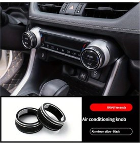 Resim Chuangyinshop Toyota Rav4 Rv4 2020 2023 Klima Düğmeleri Işıklı Siyah 2 Adet 
